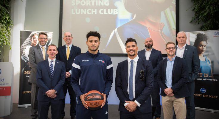 Anthony Ogogo and sponsors at Ipswich Sporting Lunch CLub